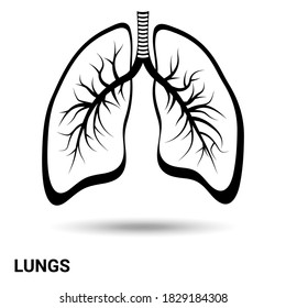 Lungs Lungs Isolated On Light Background Stock Vector (Royalty Free ...