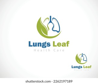 lungs leaf logo creative care design icon medical clinic health care