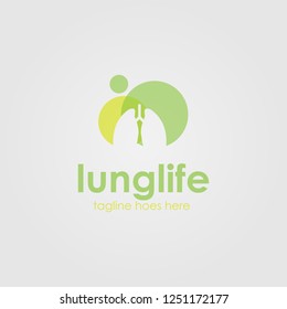 Lungs Life Logo Template Design