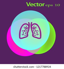 lungs line icon