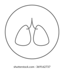 Lungs line icon.
