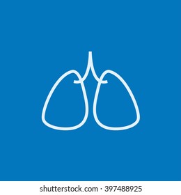 Icono de la línea de pulmones.