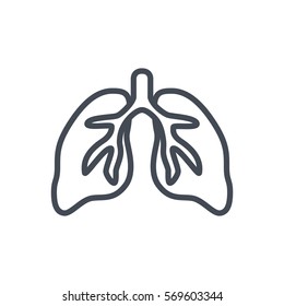lungs Line Icon