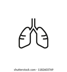 Lungs line icon. Breath, body, organ. Health care concept. Can be used for topics like anatomy, respiratory, medical examination