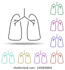lungs line icon. Elements of Medicine in multi color style icons. Simple icon for websites, web design, mobile app, info graphics