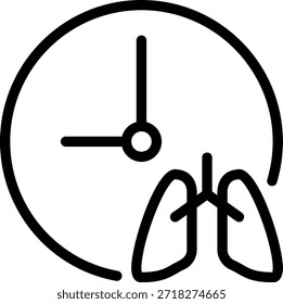 Pulmones línea icono ilustración Vector