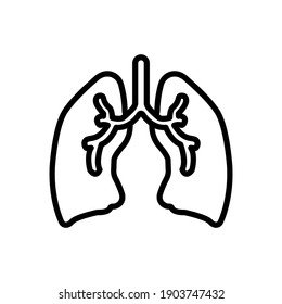 lungs line icon vector illustration design