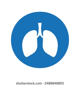 Lungs Logo combine with letter O vector template