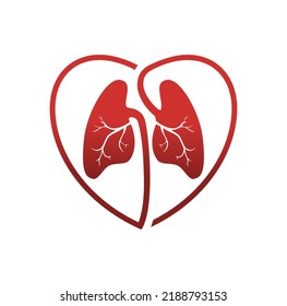 Lungs logo design illustration vector eps format , suitable for your design needs, logo, illustration, animation, etc.