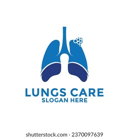 Plantilla vectorial de diseño del logotipo de los pulmones