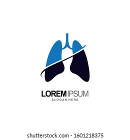 lungs logo, healthy design template