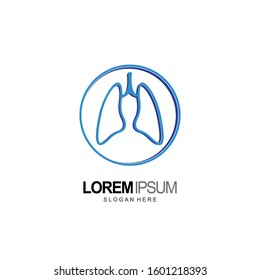lungs logo, healthy design template