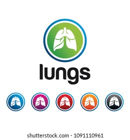 lungs logo icon design