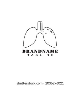 lungs logo icon design template modern vector illustration