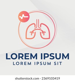 Lungs logo icon medical diagnostic vector pulmonary Pulmonology Pulmo