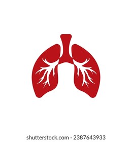 Lungs logo icon symbol vector template illustration design.