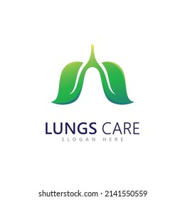 diseño de ilustración vectorial del icono del logotipo de los pulmones