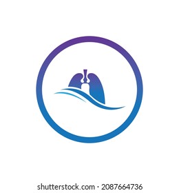 lungs logo illustration design template vector