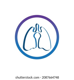 lungs logo illustration design template vector