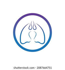 plantilla de diseño de ilustración del logotipo de pulmones vector