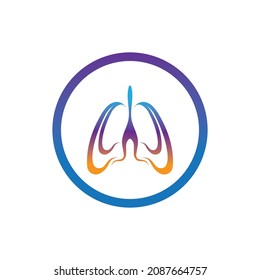 plantilla de diseño de ilustración del logotipo de pulmones vector