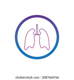 plantilla de diseño de ilustración del logotipo de pulmones vector