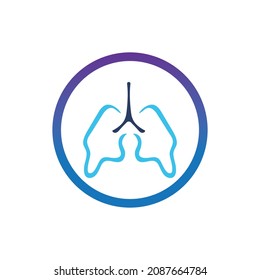 lungs logo illustration design template vector