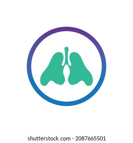 lungs logo illustration design template vector