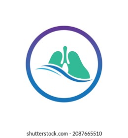 plantilla de diseño de ilustración del logotipo de pulmones vector