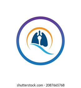 lungs logo illustration design template vector