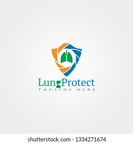lungs logo with line art design. lung sign or symbol. health of human organs. healthy care and medical icon / emblem. lungs vector. lungs logo. lungs icons. background. vector illustration element