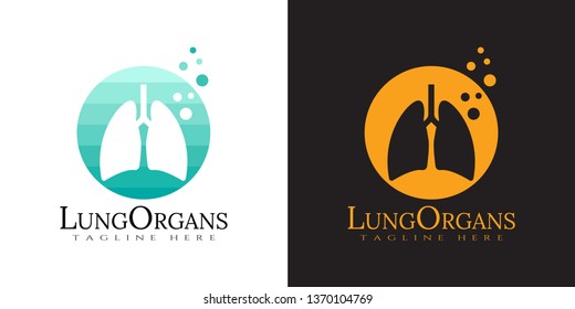 lungs logo with line art design. lung sign or symbol. health of human organs. healthy care and medical icon / emblem. lungs vector. lungs logo. lungs icons. background. vector illustration element