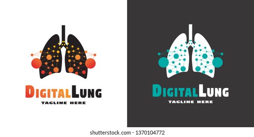 lungs logo with line art design. lung sign or symbol. health of human organs. healthy care and medical icon / emblem. lungs vector. lungs logo. lungs icons. background. vector illustration element