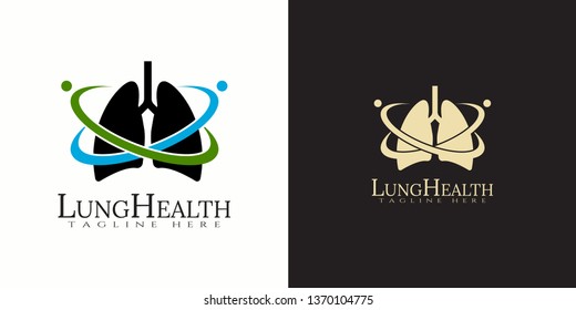 lungs logo with line art design. lung sign or symbol. health of human organs. healthy care and medical icon / emblem. lungs vector. lungs logo. lungs icons. background. vector illustration element