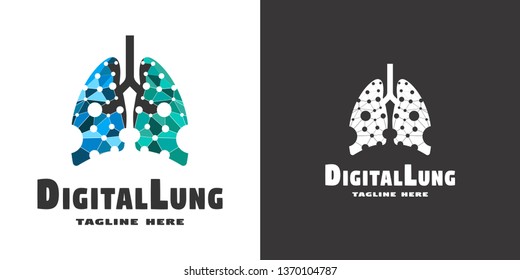 lungs logo with line art design. lung sign or symbol. health of human organs. healthy care and medical icon / emblem. lungs vector. lungs logo. lungs icons. background. vector illustration element