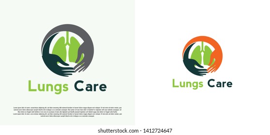 lungs logo with line art design. lung sign or symbol. health of human organs. healthy care and medical icon / emblem. lungs vector. lungs logo. lungs icons. background. vector illustration element