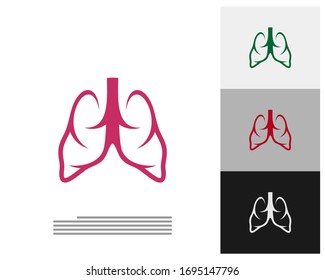 Vektorillustration für die Gestaltung von Lungs-Logos, Emblem, Design-Konzept, Kreativsymbol, Symbol