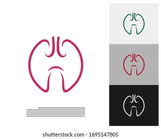 Lungs Logo Template Design Vector, Emblem, Design Concept, Creative Symbol, Icon