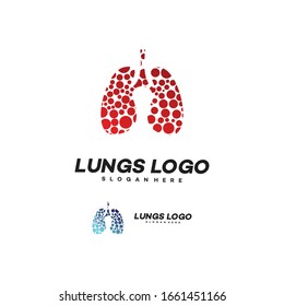 Lungs  logo vector concept, Health lungs logo designs template, template - Vector