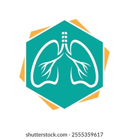 Lungs logo vector icon design