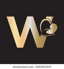 Lungs Love Logo Combine With letter W vector template