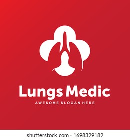 Lungs Medic Logo, Lungs Logo Vektor