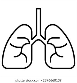 Lungs, Medical and Healthcare web icon