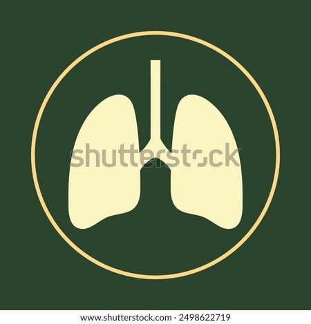 Lungs notable trendy icon beautiful abstract vector illustration artwork colorful design