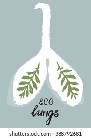 lungs object green plants 