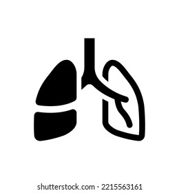 Lungs organ icon (Simple vector illustration)