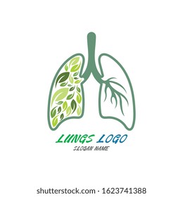 Lungs Organ Logo medical health design template vector