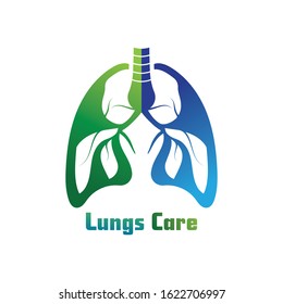 Lungs Organ medical clinic health vector logo design template