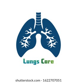 Lungs Organ medical clinic health vector logo design template