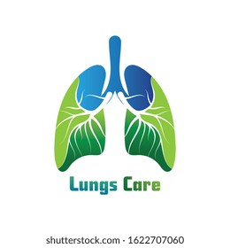 Lungs Organ medical clinic health vector logo design template